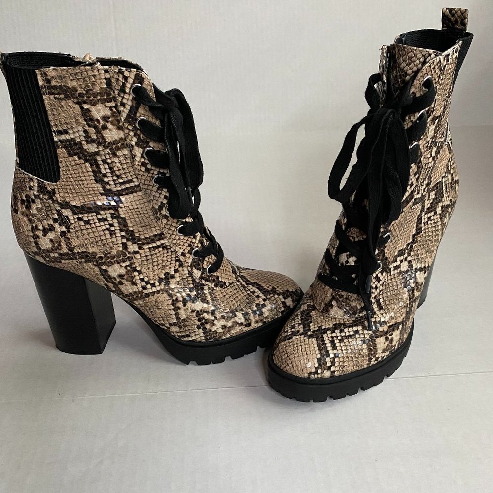 Steve Madden Latch Snake Skin Bootie